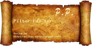 Pilter Péter névjegykártya